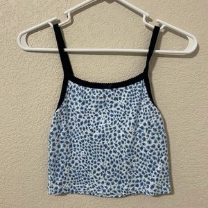 Brandy Melville Rare Cheetah Tank Top Blue